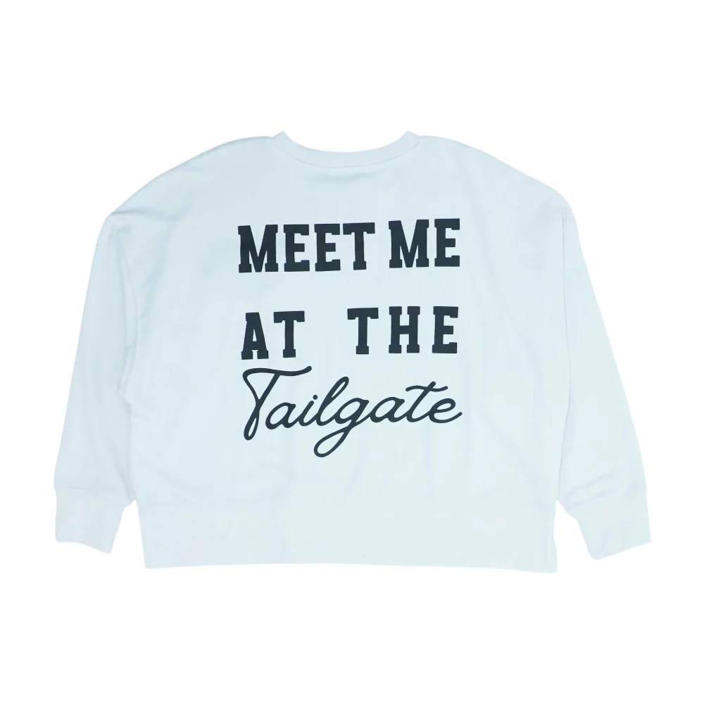 White Solid Sweatshirt Pullover - Image 4