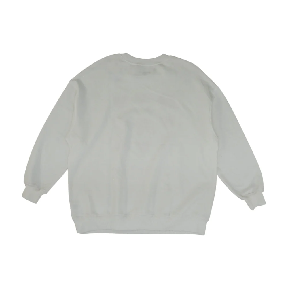White Solid Sweatshirt Pullover - Image 2