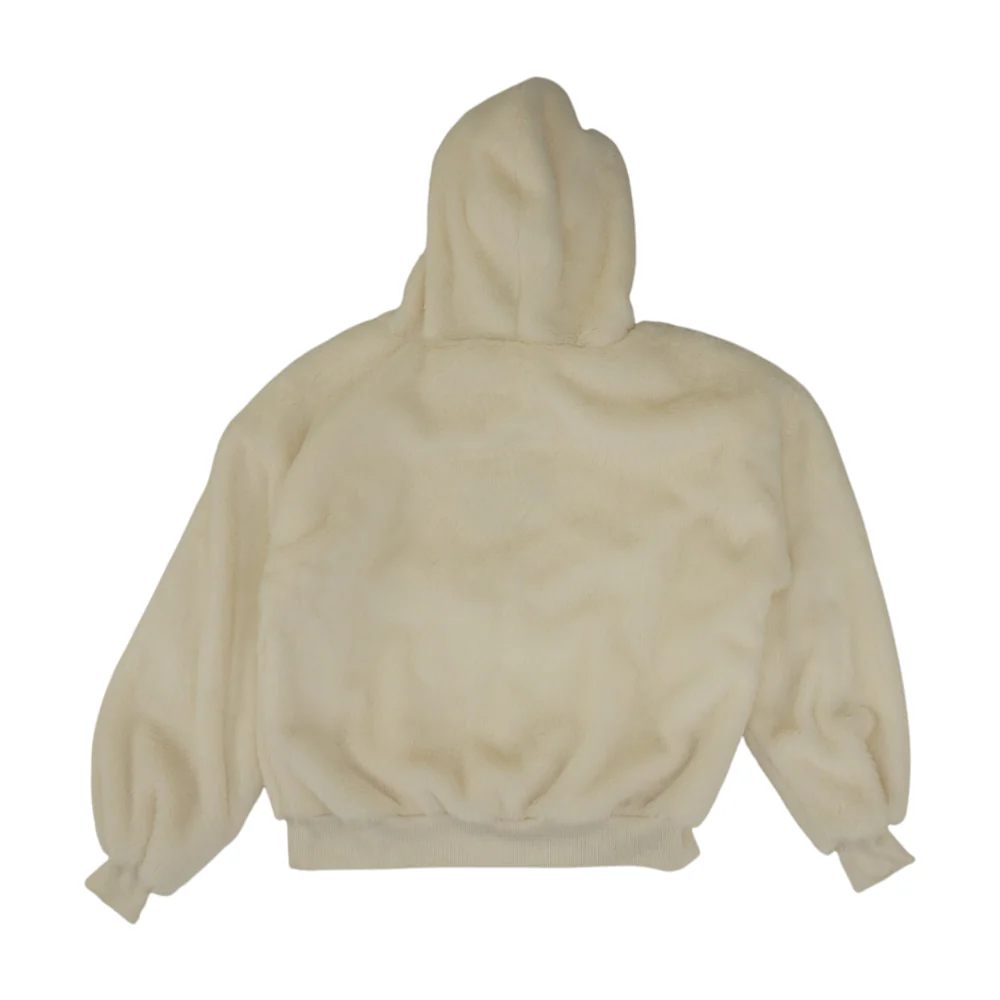 Ivory Solid Hoodie Pullover - Image 2