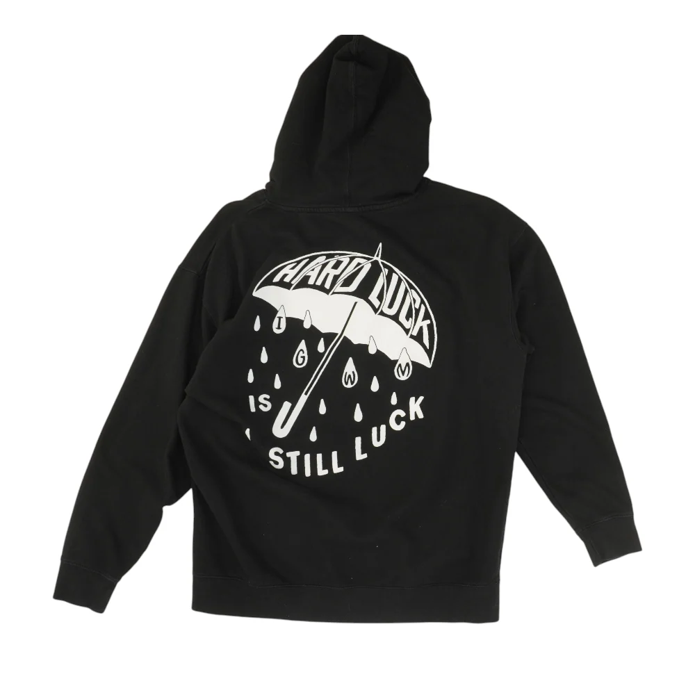 Black Solid Hoodie Pullover - Image 2