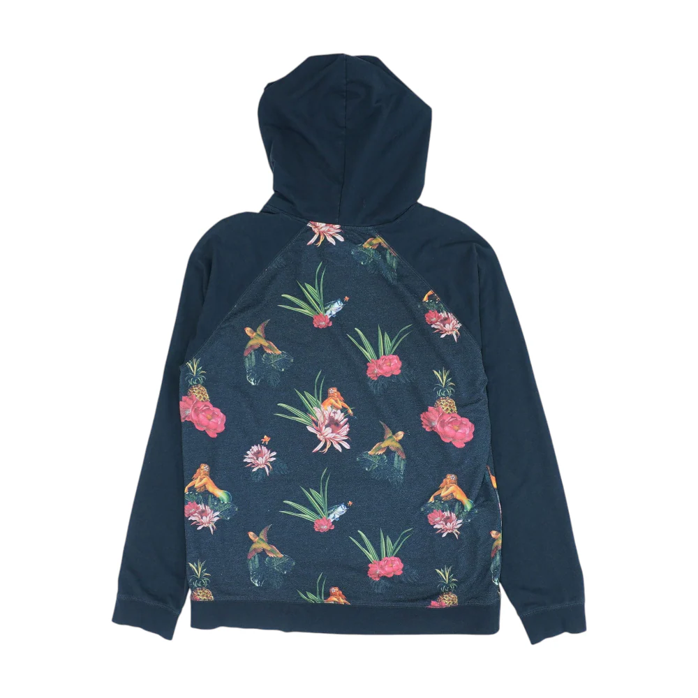 Black Floral Hoodie Pullover - Image 2