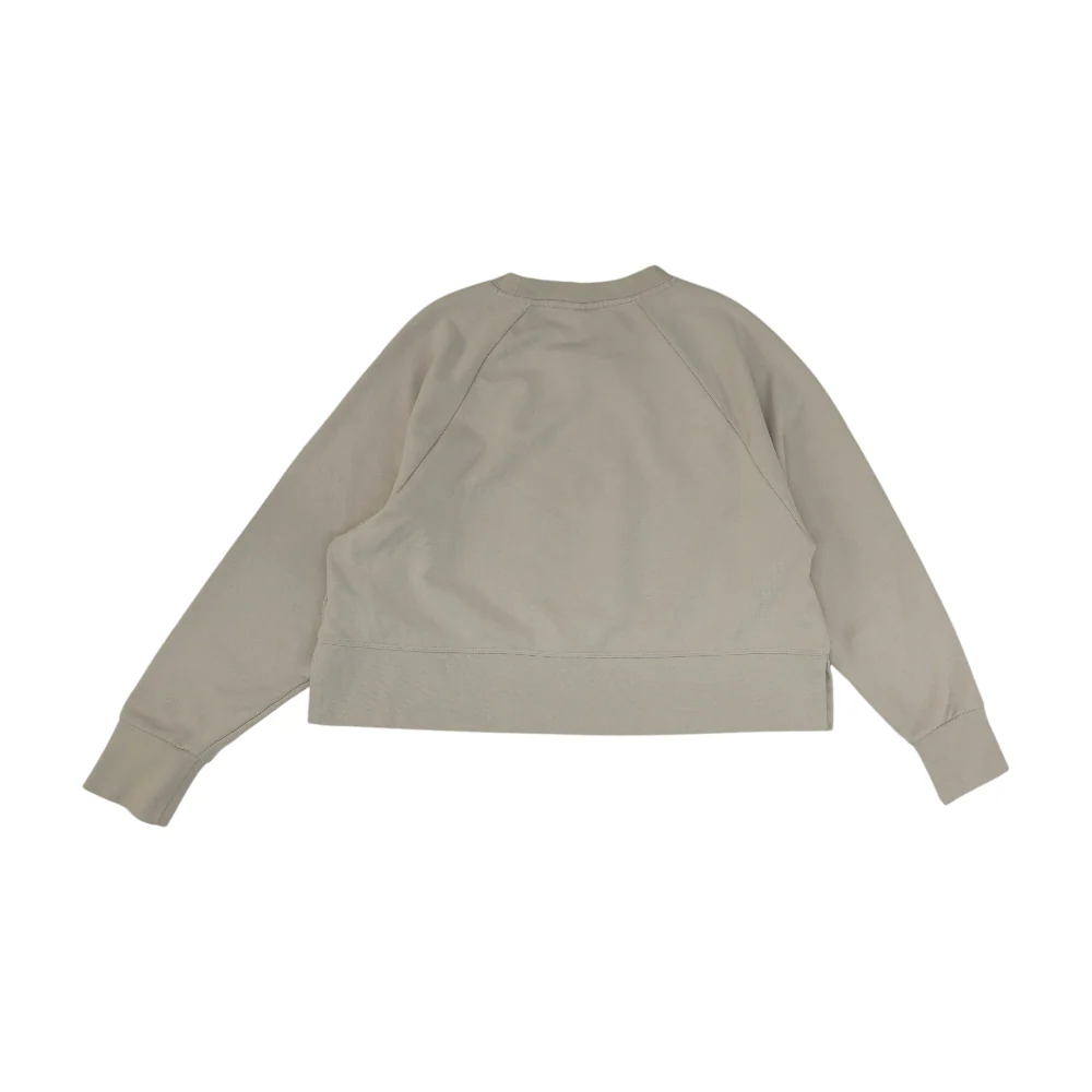 Beige Solid Sweatshirt Pullover - Image 2