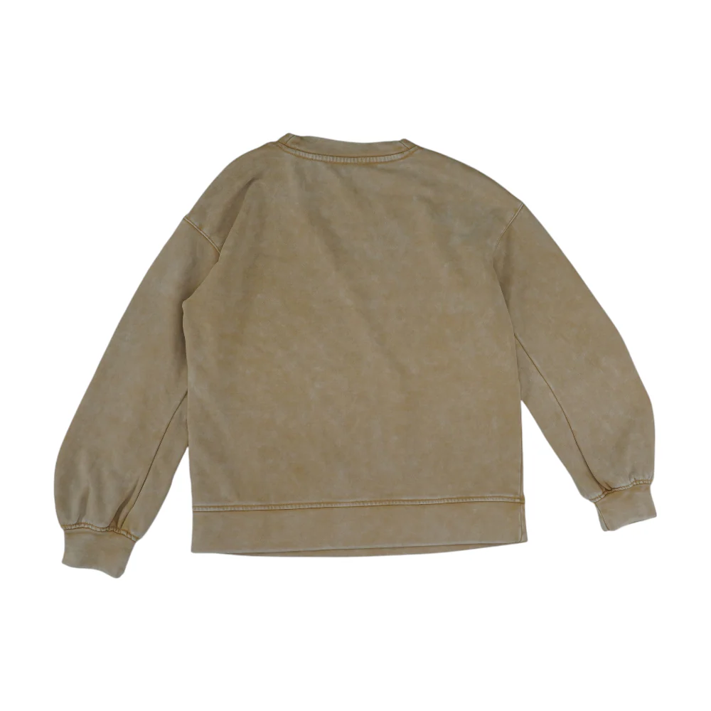 Tan Solid Sweatshirt Pullover - Image 2