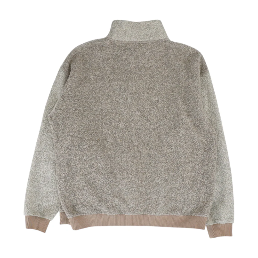 Beige Color Block 1/4 Zip Pullover - Image 2