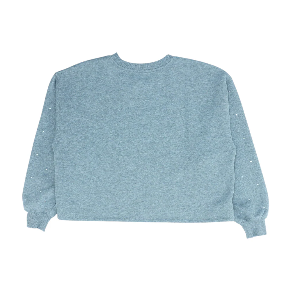 Gray Solid Sweatshirt Pullover - Image 2