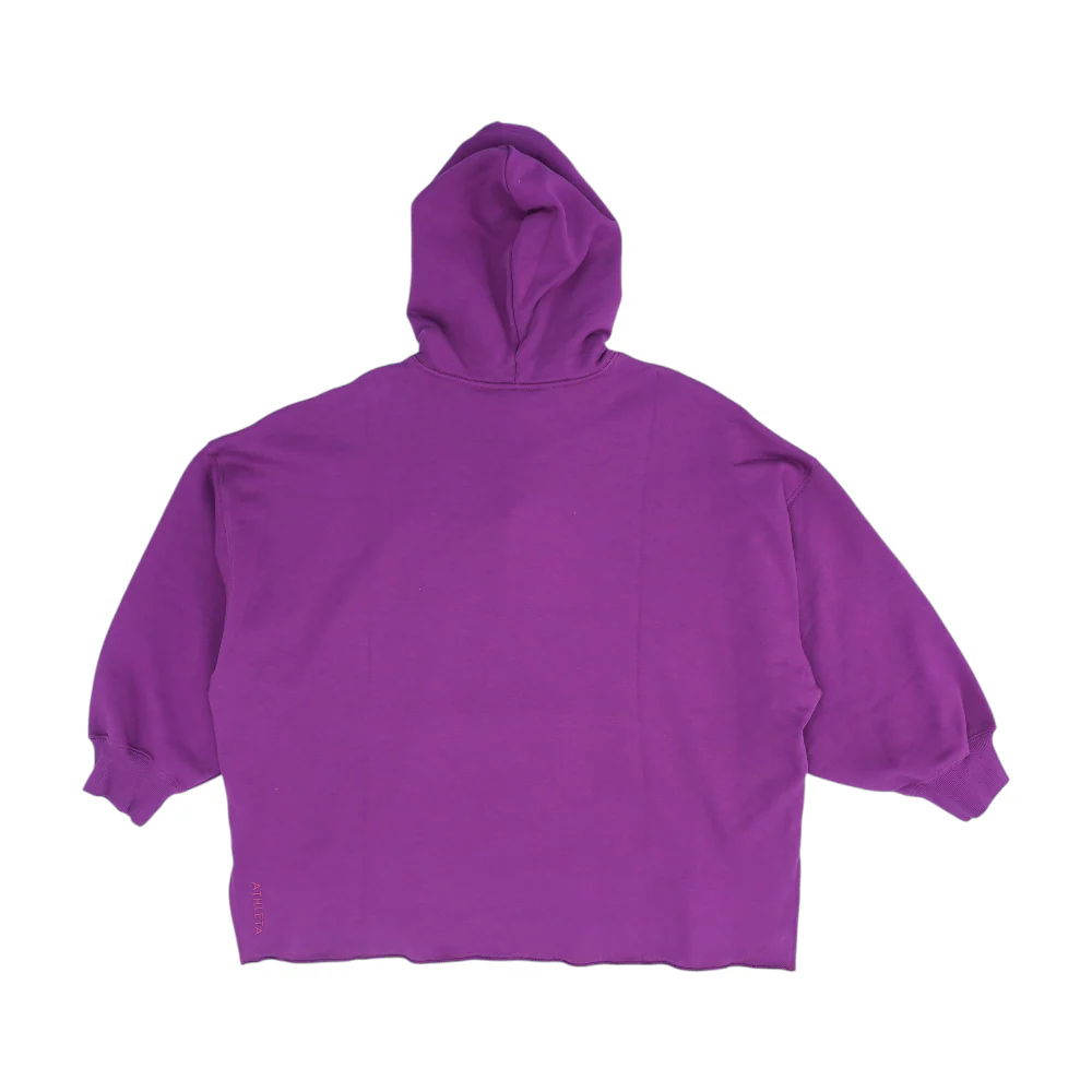 Magenta Solid Hoodie Pullover - Image 2