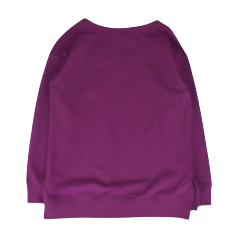 Magenta Solid Sweatshirt Pullover - Image 2