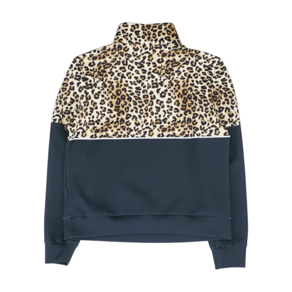 Beige Animal Print 1/4 Zip Pullover - Image 2