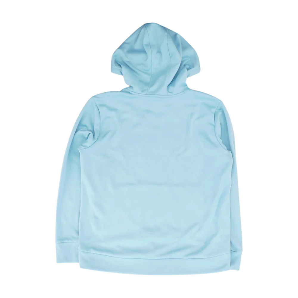 Blue Solid Hoodie Pullover - Image 2