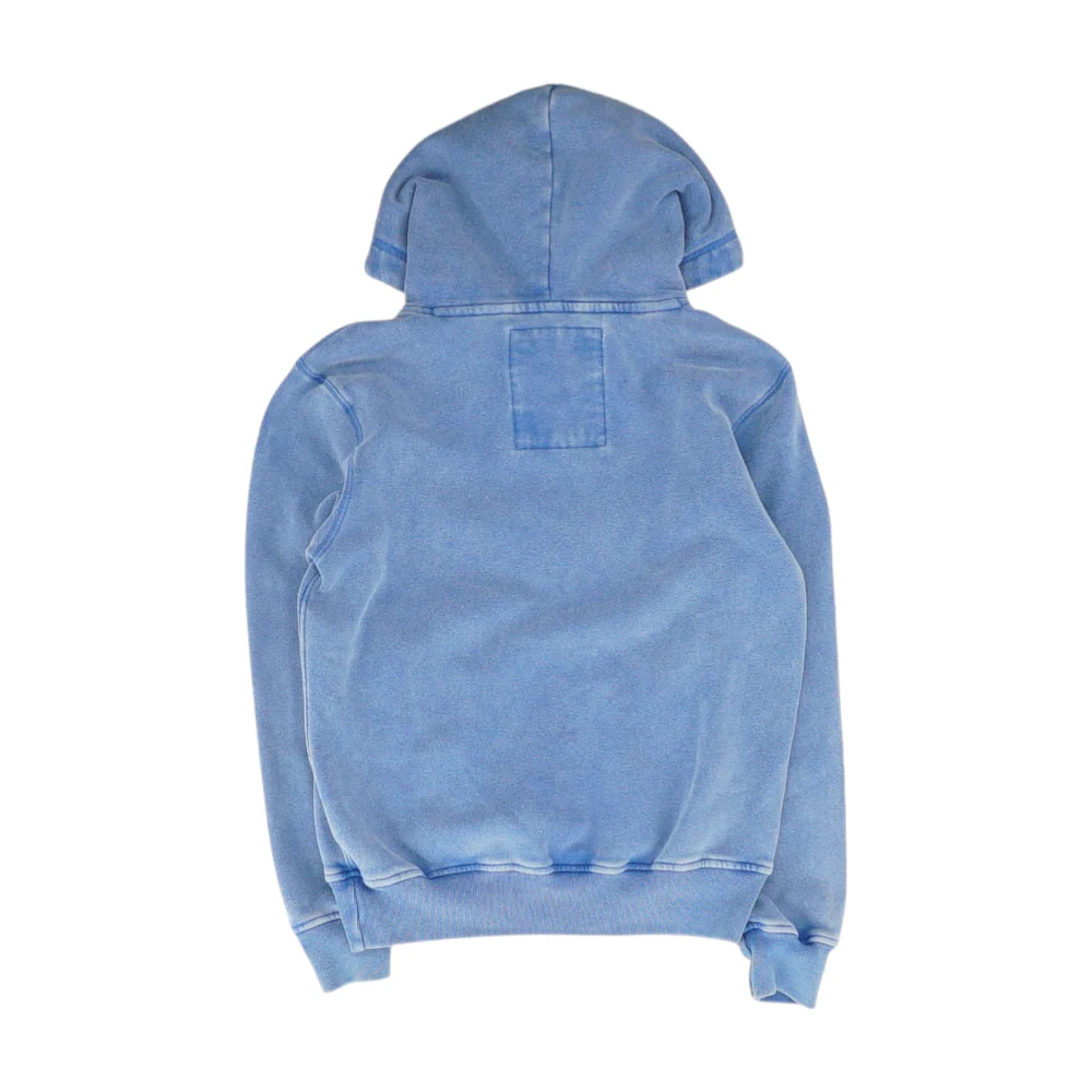 Blue Solid Hoodie Pullover - Image 2