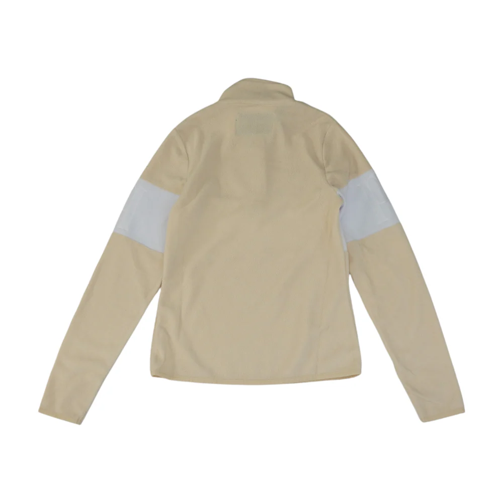 Beige Color Block 1/4 Zip Pullover - Image 2