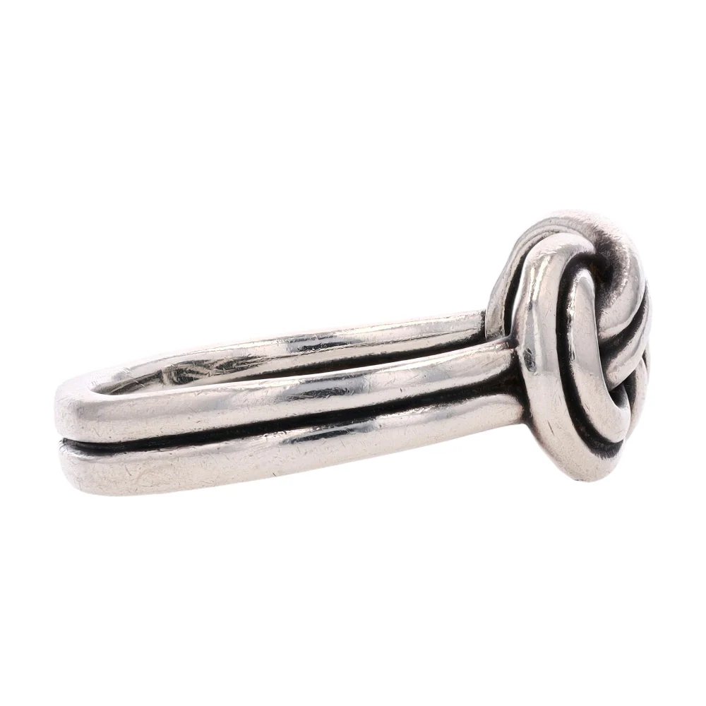 Sterling Silver True Love Knot Band Ring - Image 4