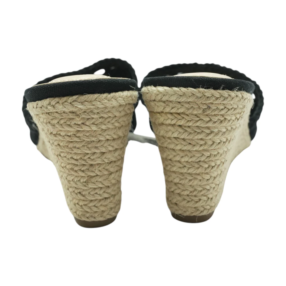 Black Wedged Sandals - Image 2