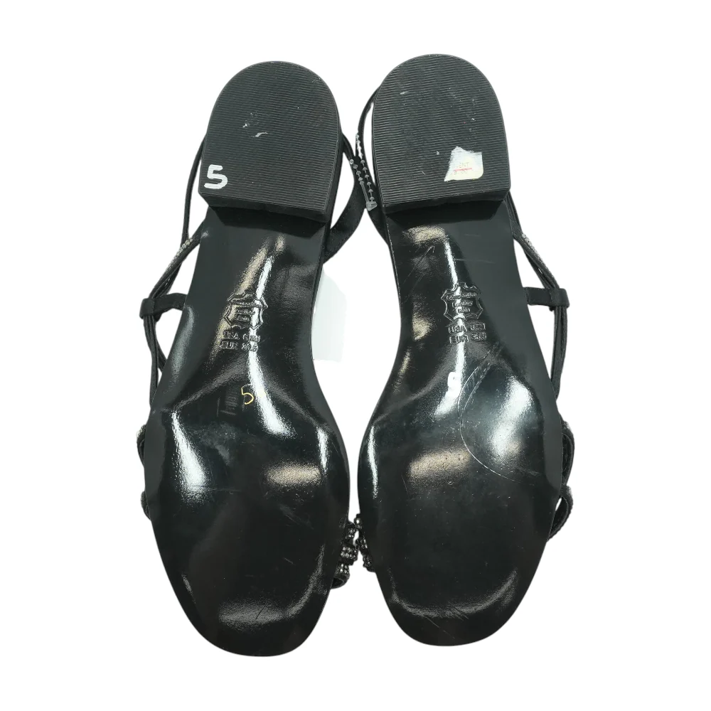 Black Flat Sandals - Image 3