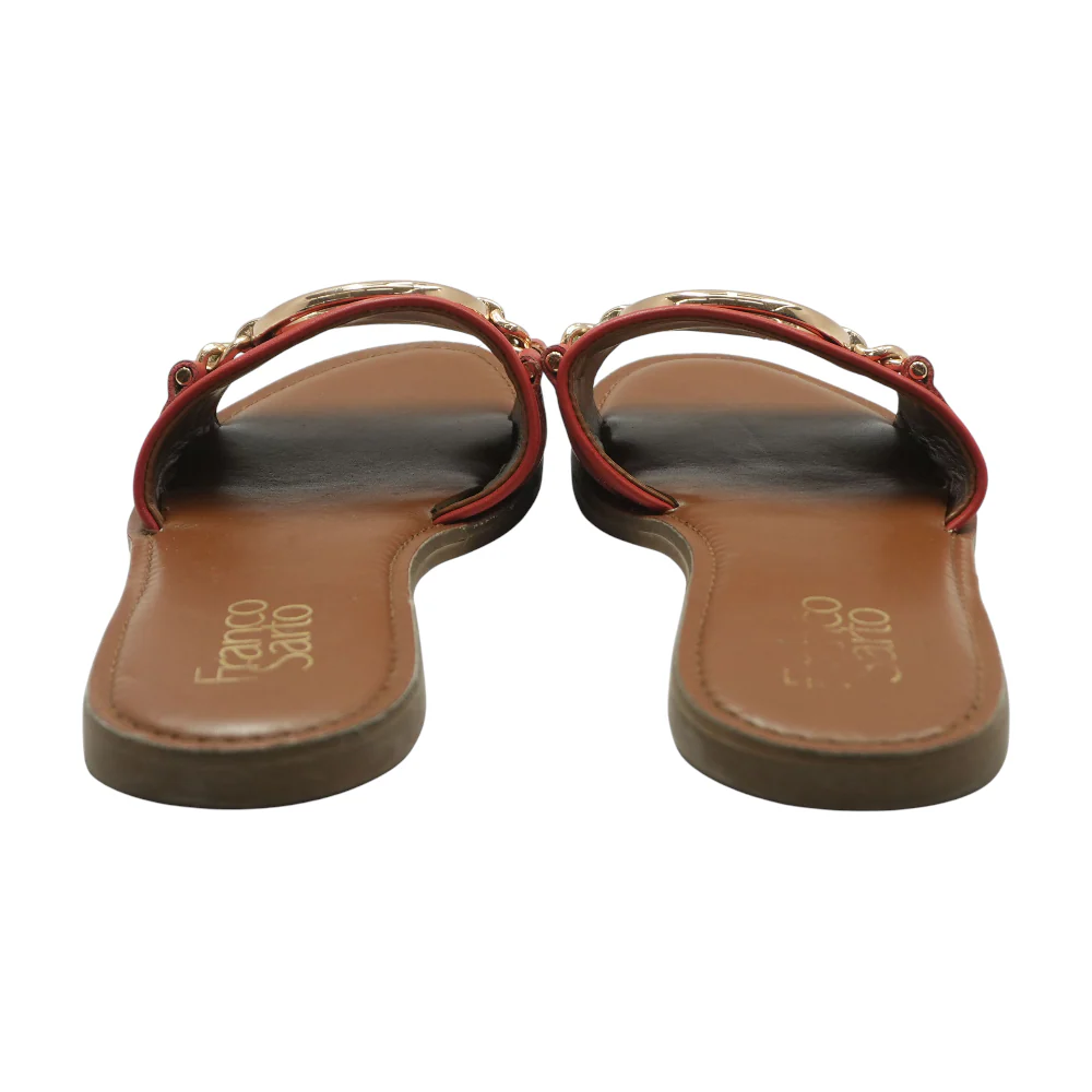 Red Flat Sandals - Image 2
