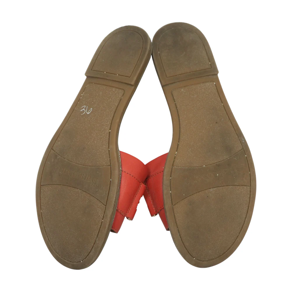 Red Flat Sandals - Image 3