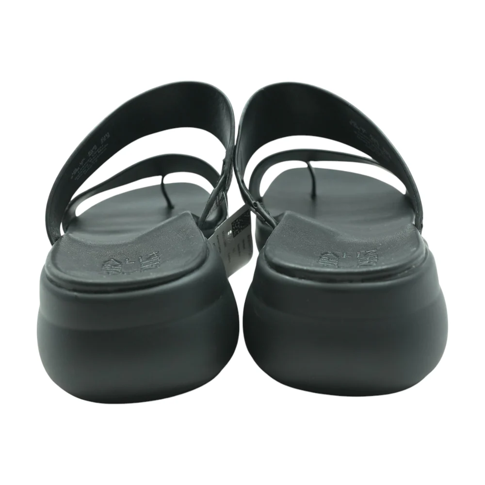 Black Wedged Sandals - Image 2