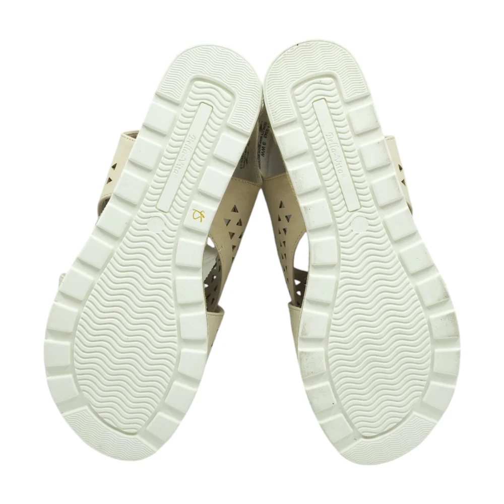 Beige Wedged Sandals - Image 3