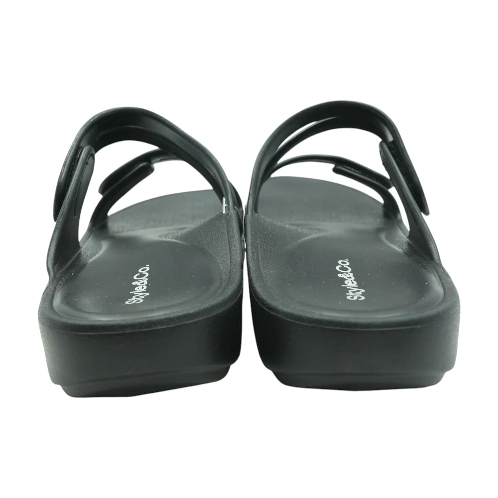 Black Sport Slide Sandals - Image 2
