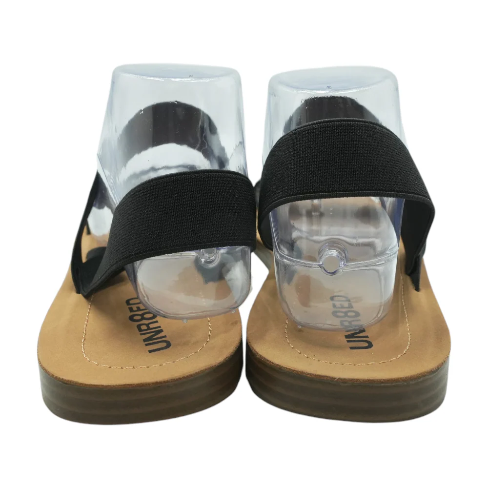 Black Flat Sandals - Image 2