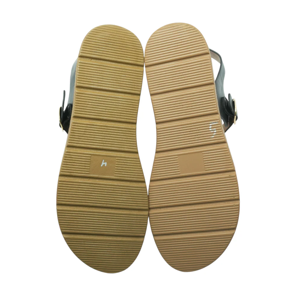 Black Flat Sandals - Image 3