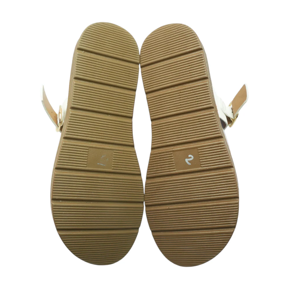 White Flat Sandals - Image 3