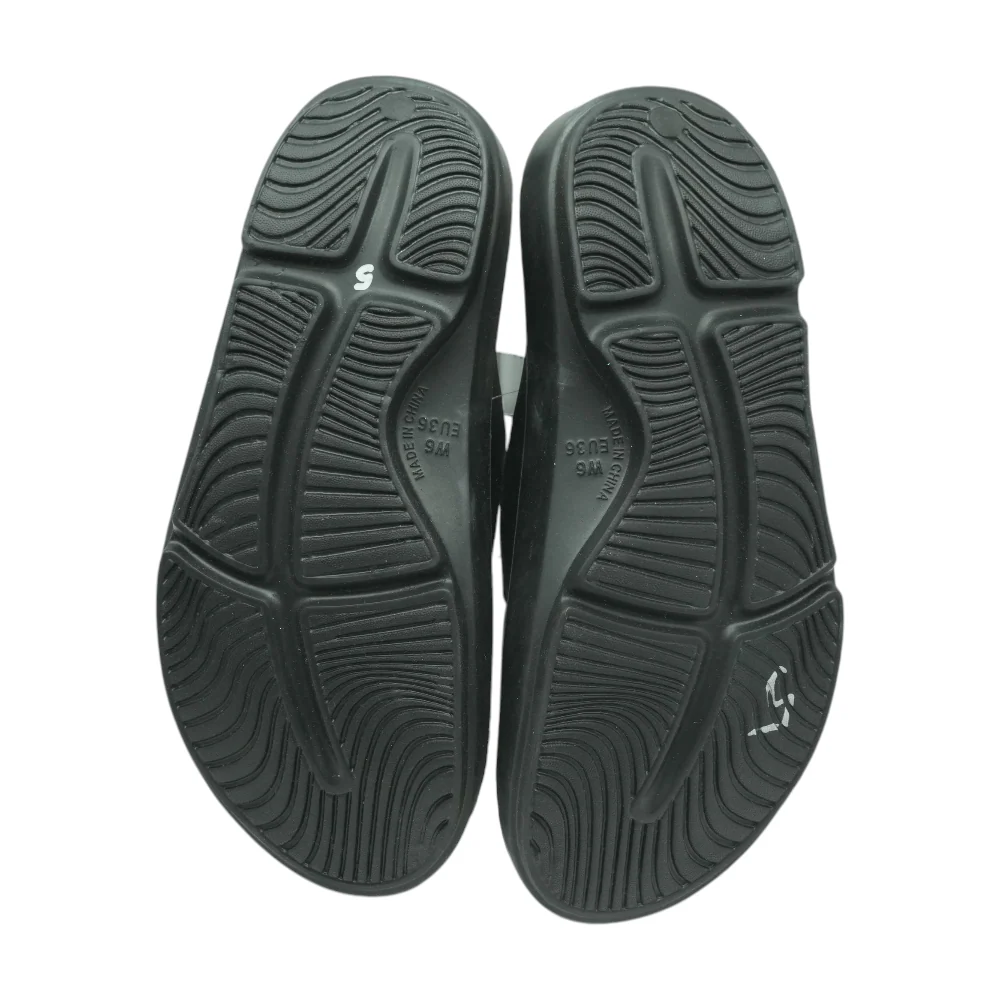 Black Flat Sandals - Image 3