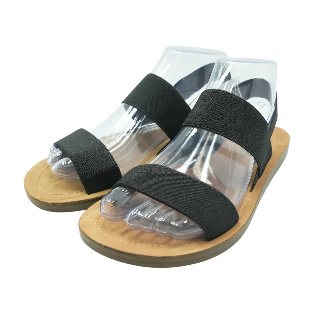 Black Flat Sandals