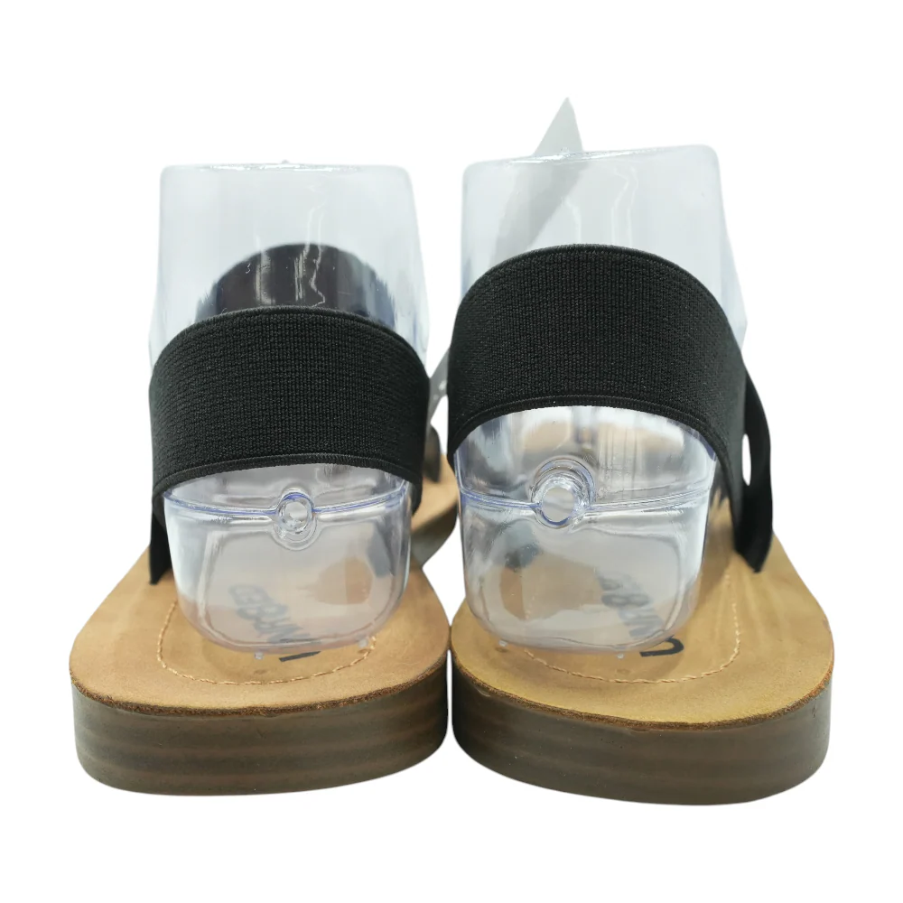 Black Flat Sandals - Image 2