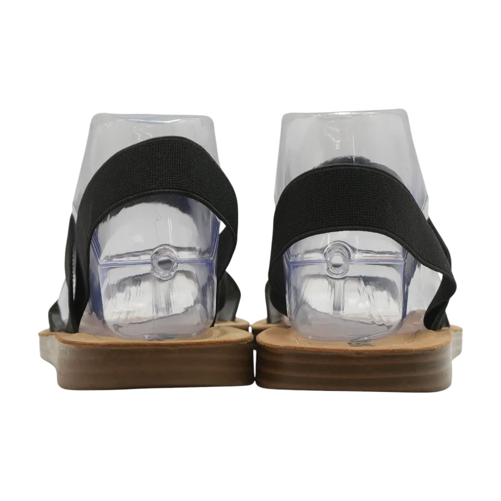 Black Flat Sandals - Image 2