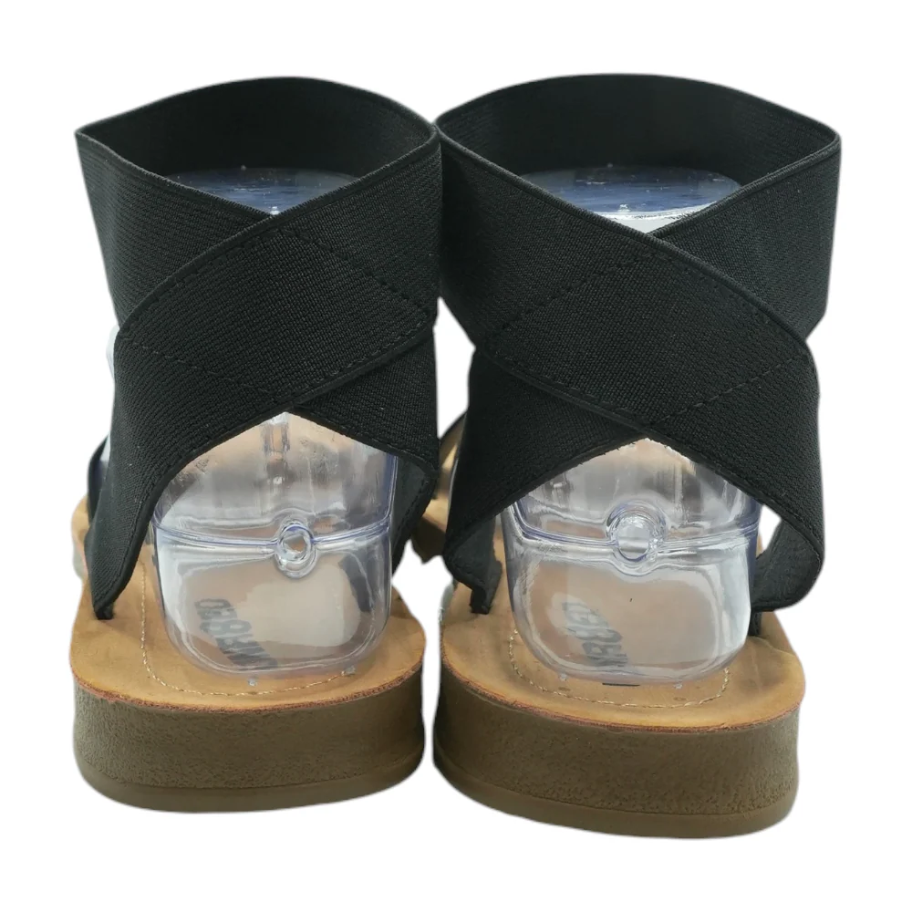 Black Flat Sandals - Image 2