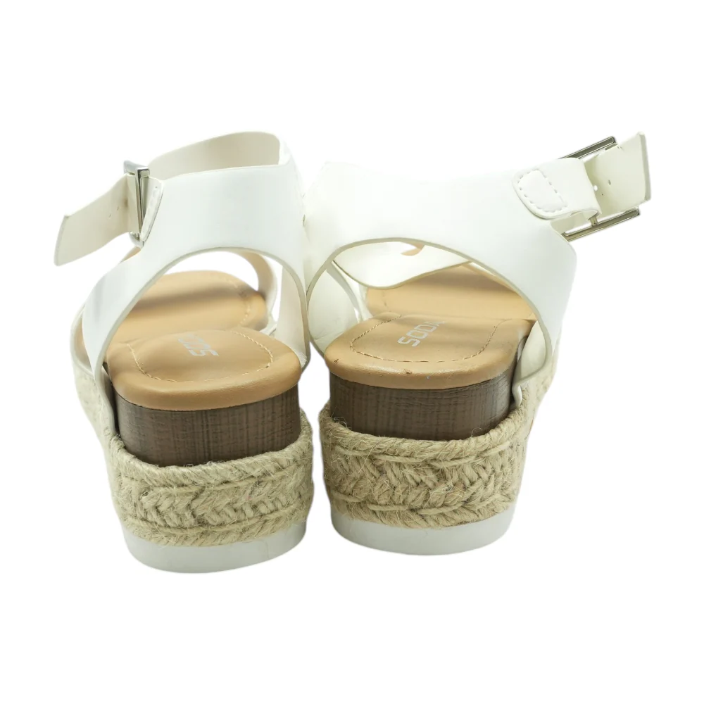 White Wedged Sandals - Image 2