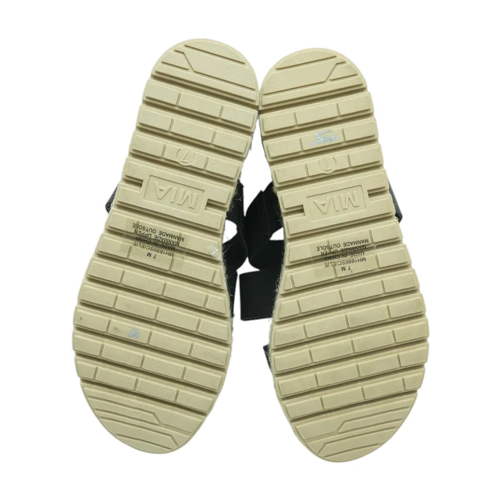Black Wedged Sandals - Image 3