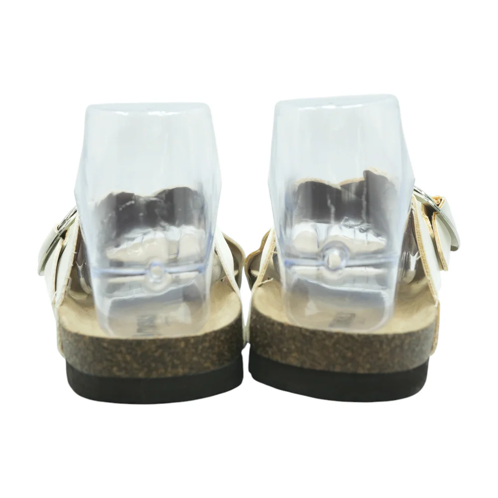 White Flat Sandals - Image 2