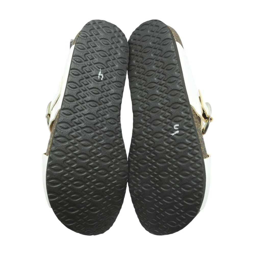 White Flat Sandals - Image 3