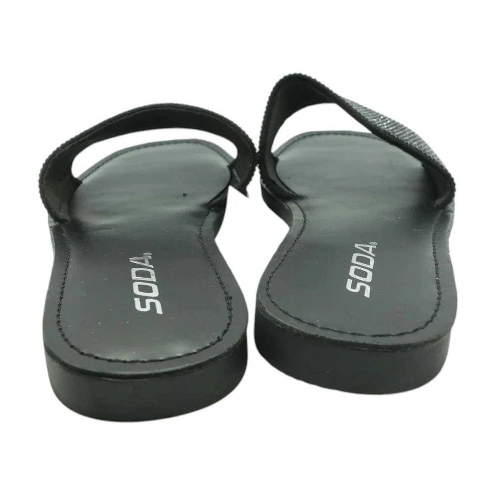 Black Flat Sandals - Image 2