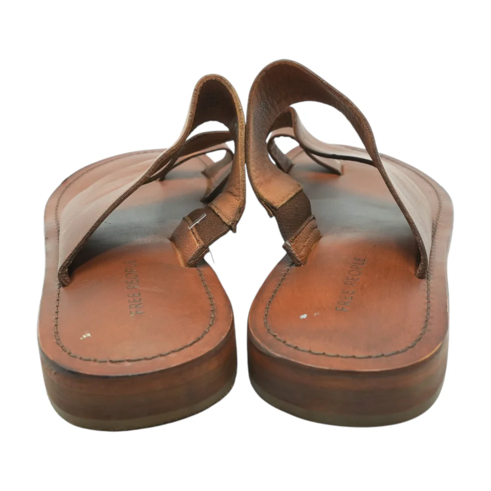 Brown Flat Sandals - Image 2