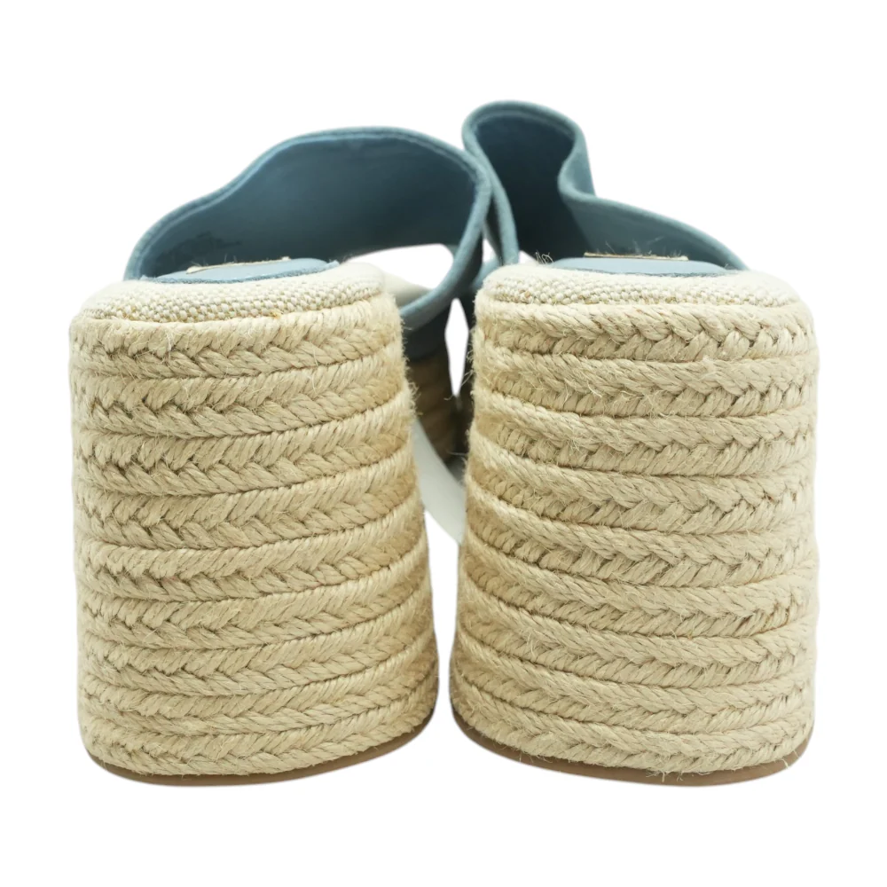 Blue Wedged Sandals - Image 2