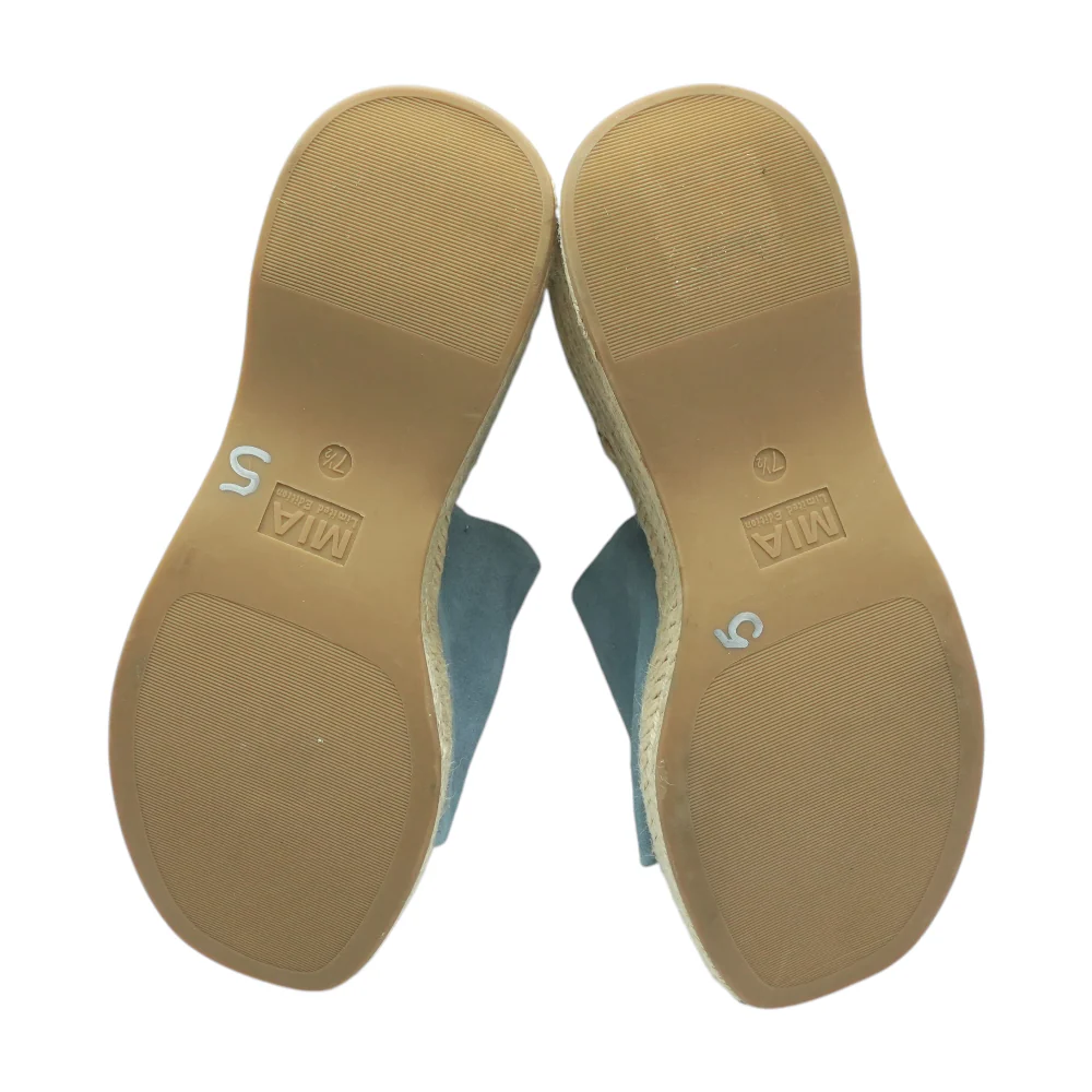 Blue Wedged Sandals - Image 3