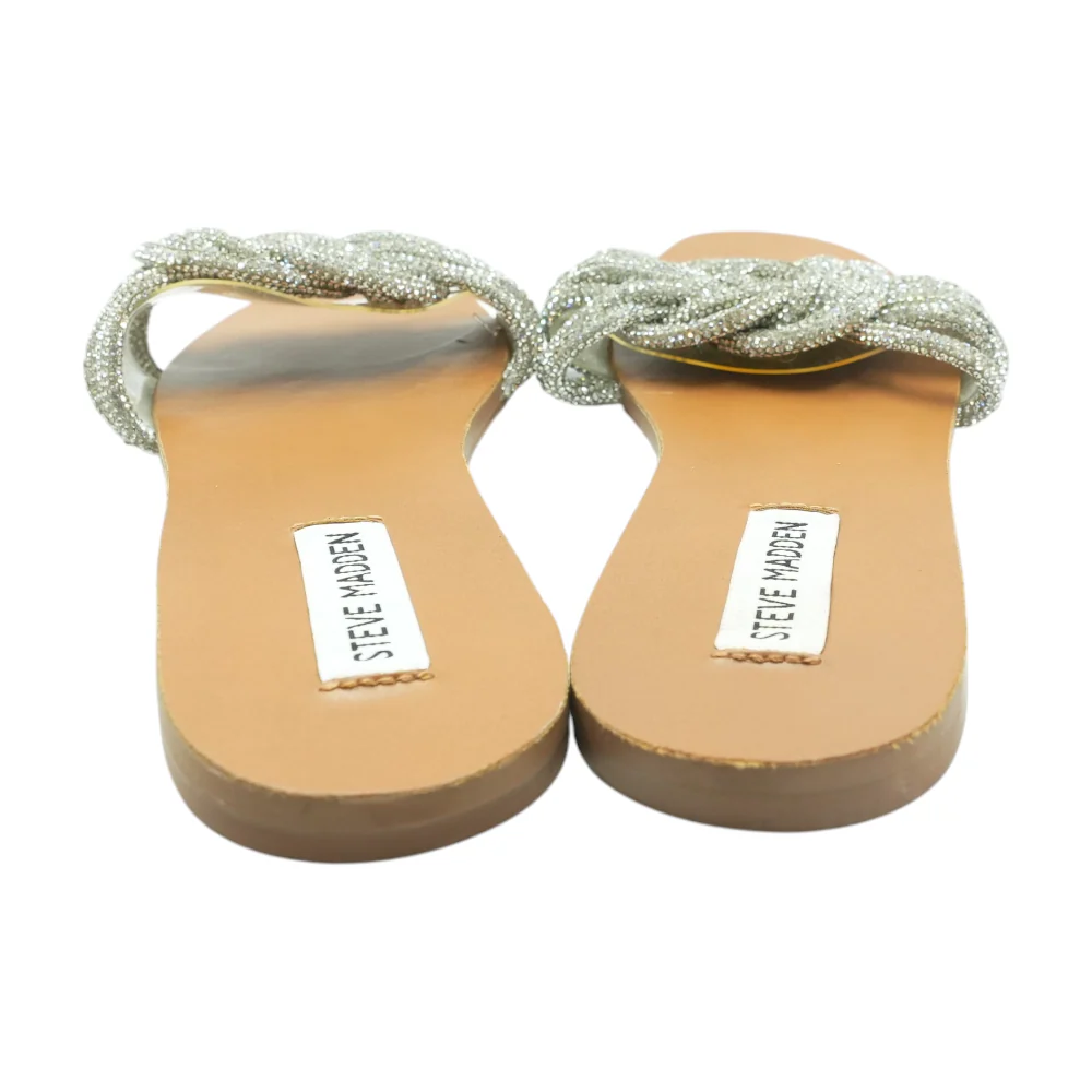 Silver Flat Sandals - Image 2
