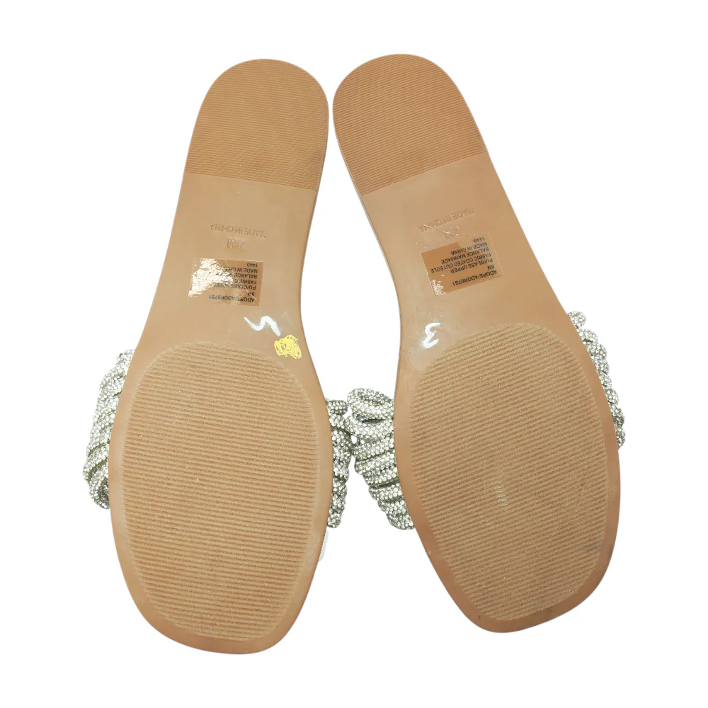 Silver Flat Sandals - Image 3