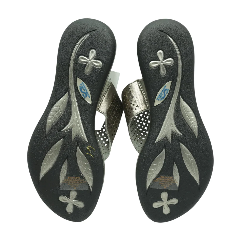 Gray Flat Sandals - Image 3