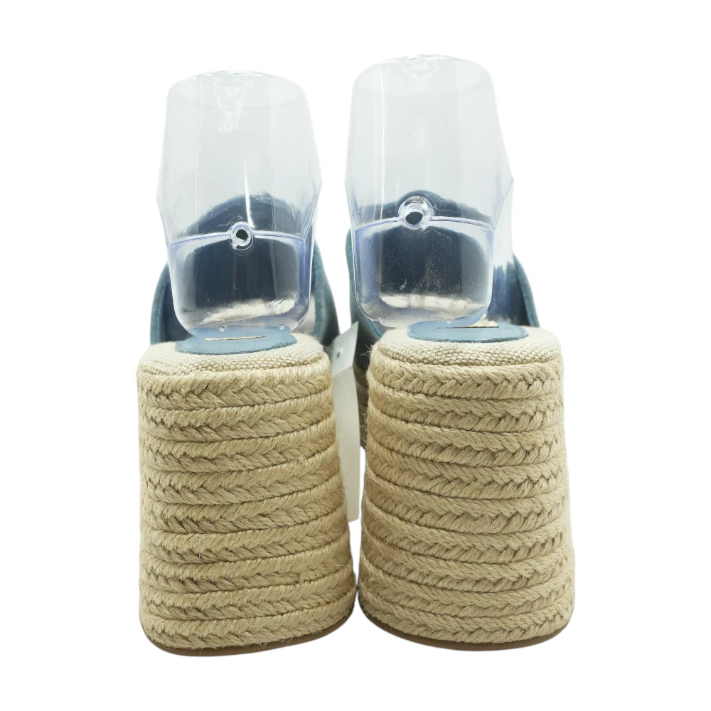 Blue Wedged Sandals - Image 2