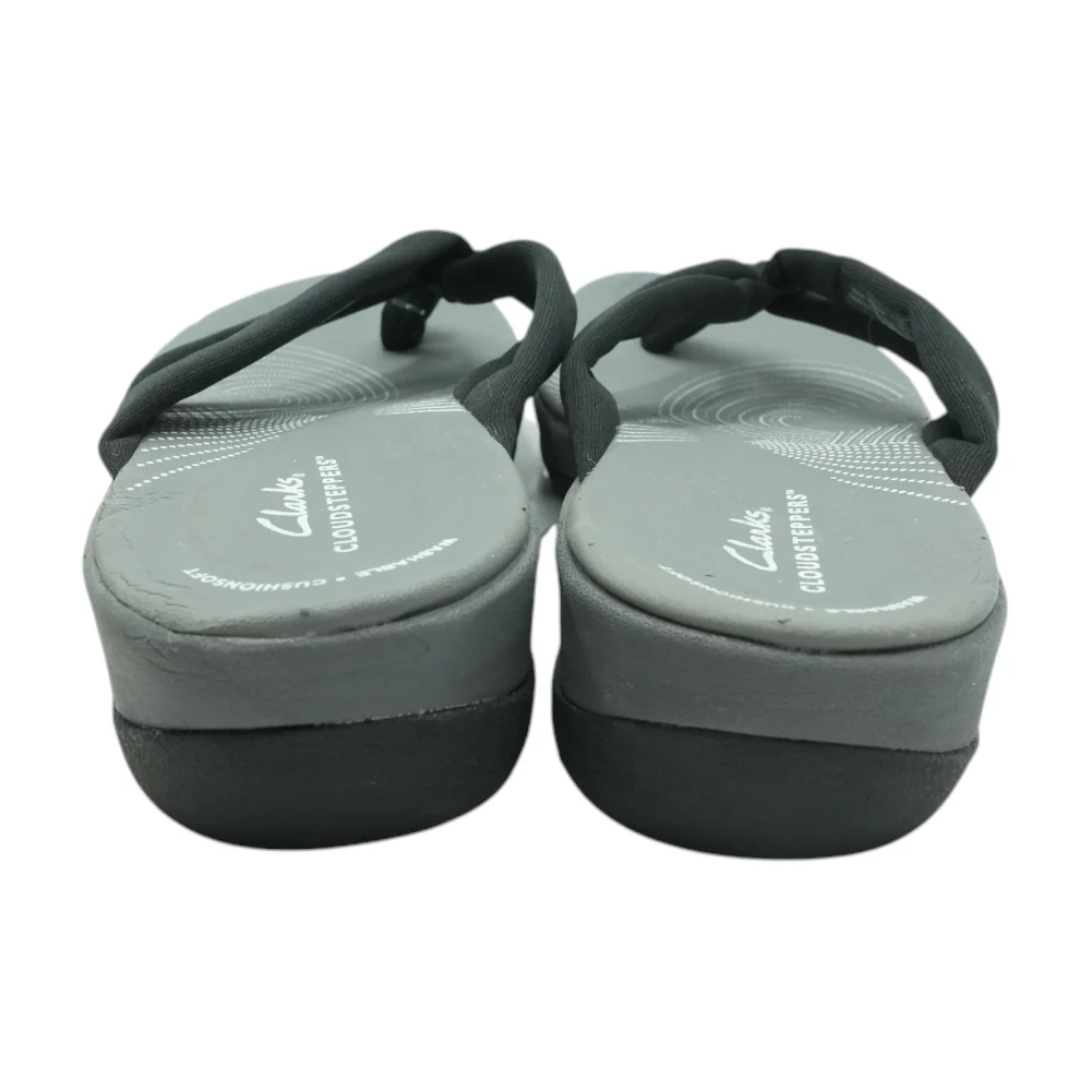 Black Wedged Sandals - Image 2