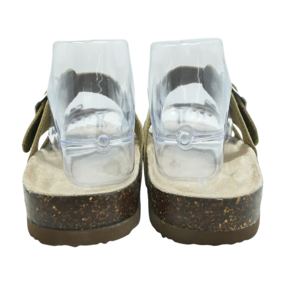 Tan Flat Sandals - Image 2
