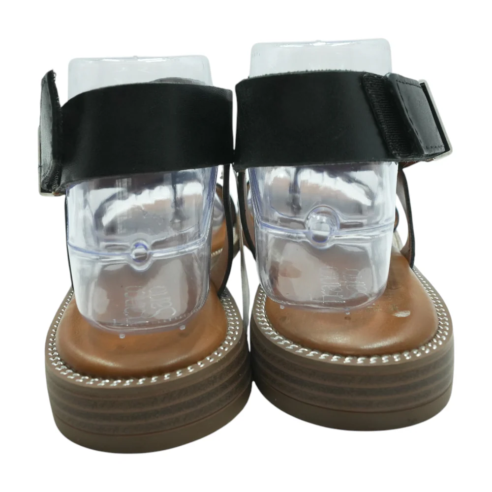 Black Flat Sandals - Image 2