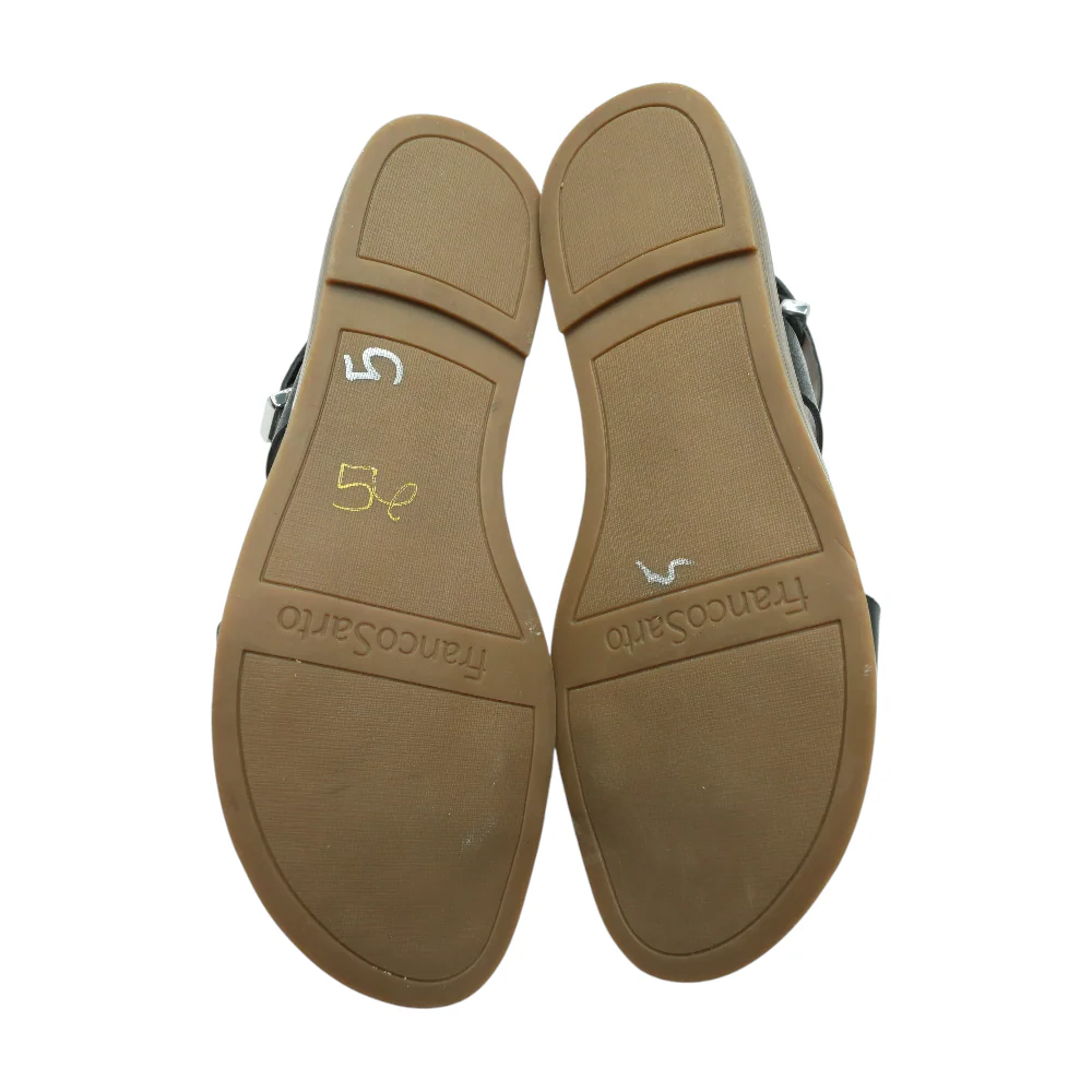 Black Flat Sandals - Image 3