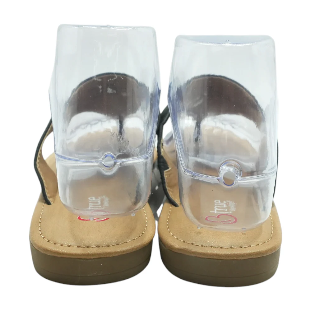 Black Flat Sandals - Image 2