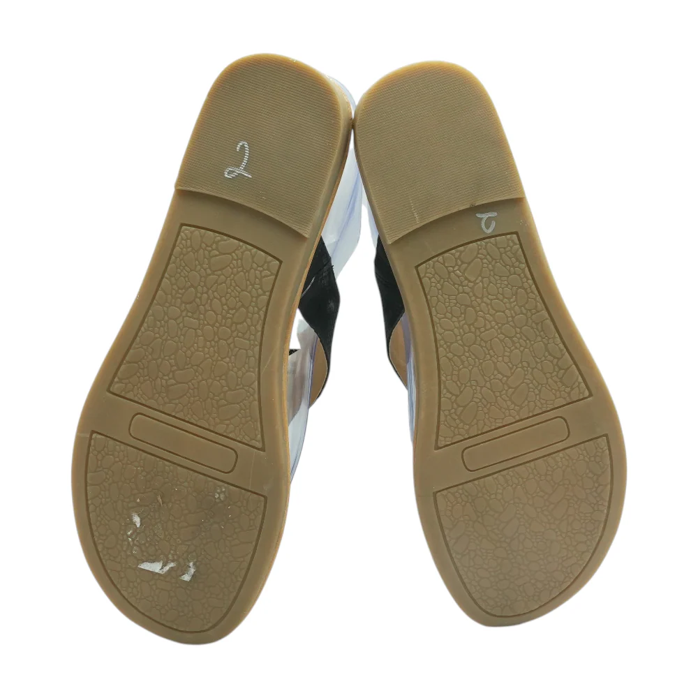 Black Flat Sandals - Image 3
