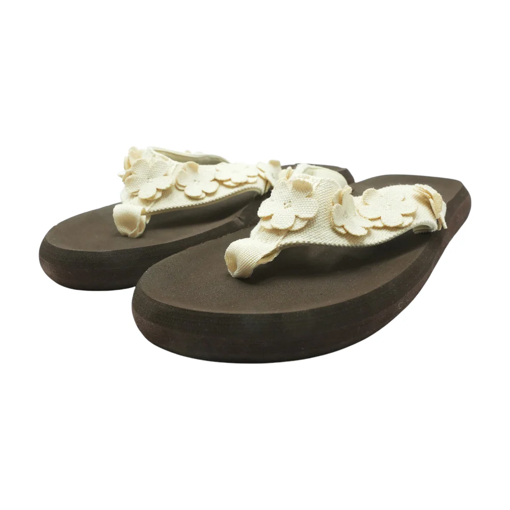 Ivory Flip-Flop Sandals
